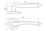 Дверная ручка Фабрика замков A 104 CF СТ-00000201