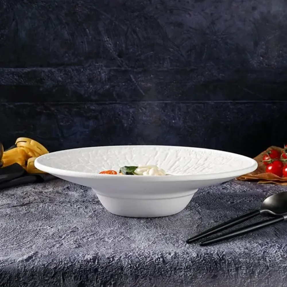 Тарелка глубокая 220 мл d 27 см h6,5 см для пасты White Raw Wood P.L. Proff Cuisine [4]