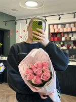 Букет 9 роз в розовом оттенке