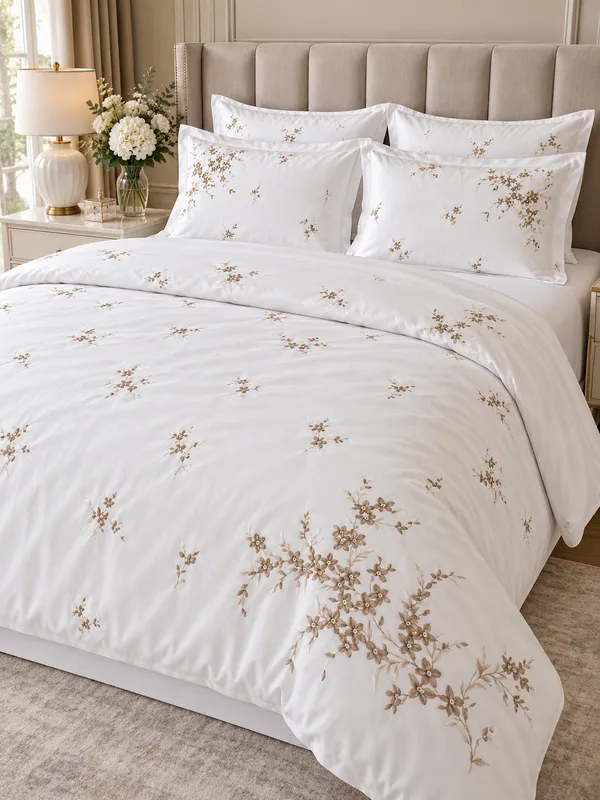 Gelin Home КПБ 6 пр. DENIZ бежевый цвет пододеяльник 200*220, простынь 240*260, наволочки 50*70 2шт, декоративные наволочки 50*70 2шт GLNN599