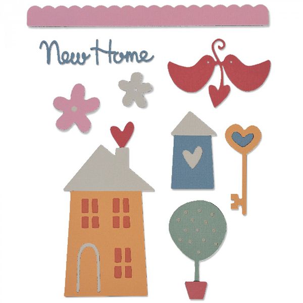Набор ножей для вырубки Sizzix® Thinlits™ Die Set 10PK New Home by My Life Handmade