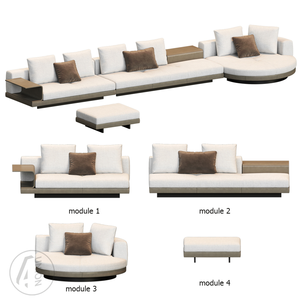 Connery sofa by Minotti Set 2 module 1