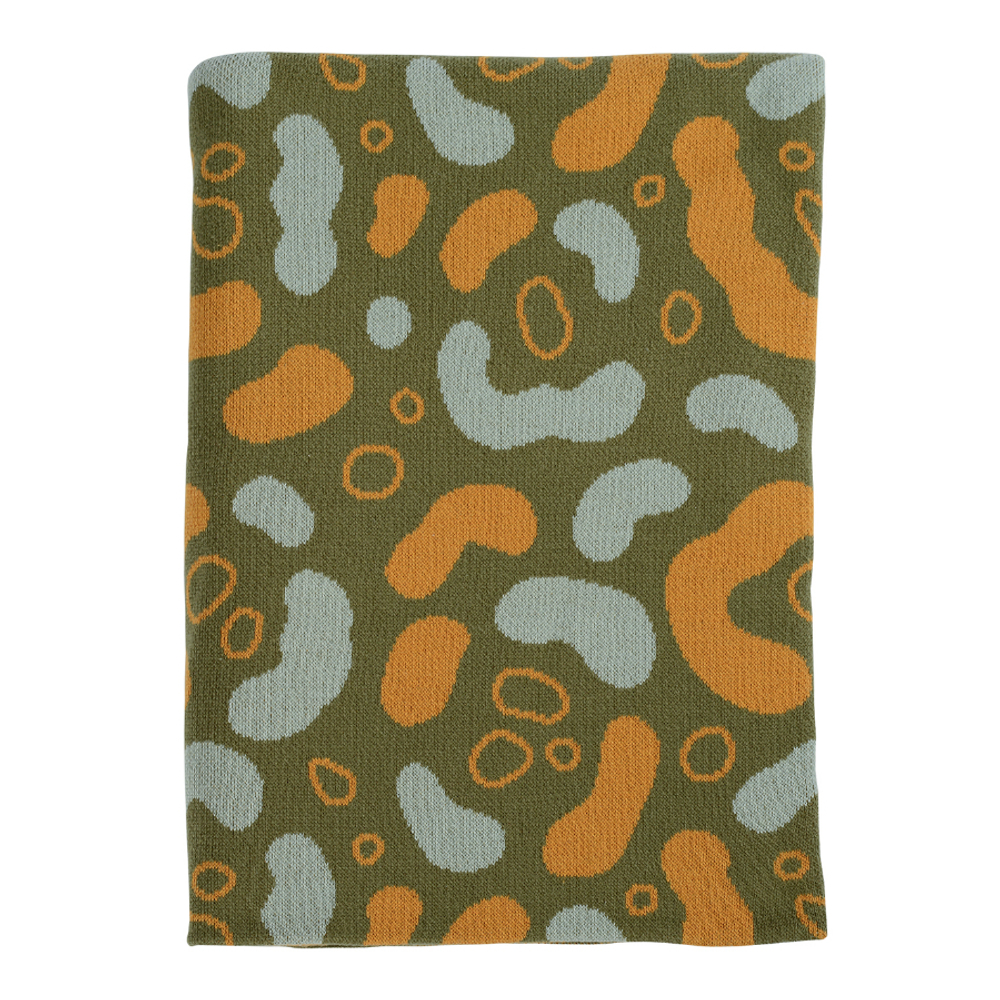 Плед вязаный 130х180 Tkano Wild Animal spots