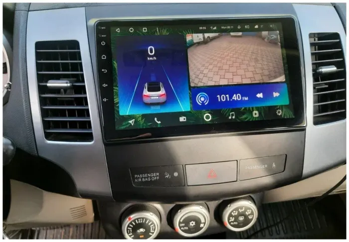 Магнитола для Mitsubishi Outlander XL, Peugeot 4007, Citroen C-Crosser - Kuberg OL-9636 QLed, Android 12, Быстрая, CarPlay, 4G SIM-слот
