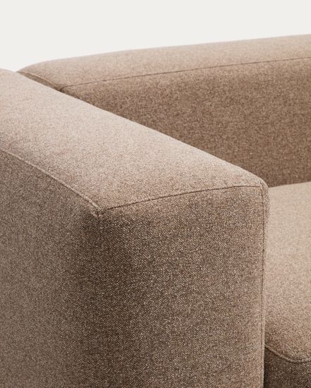 Угловой диван Blok из коричневой синели, 5 мест, 320 x 290 см