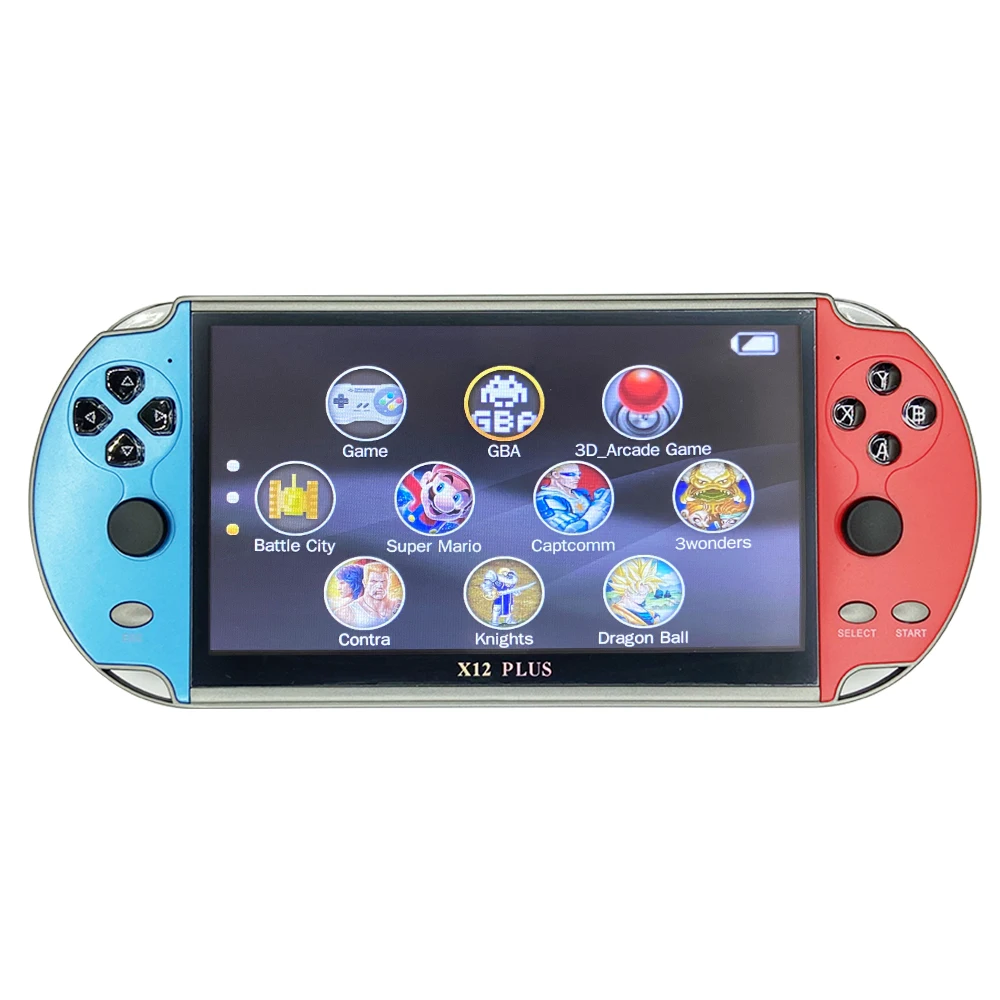 Консоль игровая X12 Plus, 7 дюймов, 16/48 ГБ, 2000 игр, 8/16/32/128 бит, портативная приставка