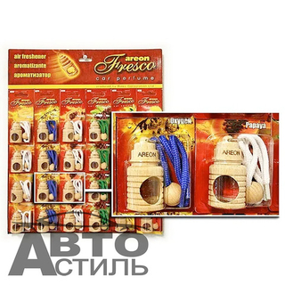 Ароматизатор бочонок AREON ФРЕСКО  лист 24шт ассорти