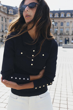 ZARA ТРИКОТАЖНЫЙ ПОЛО С ПЛАНКАМИ, МОСРКОЙ СИНИЙ