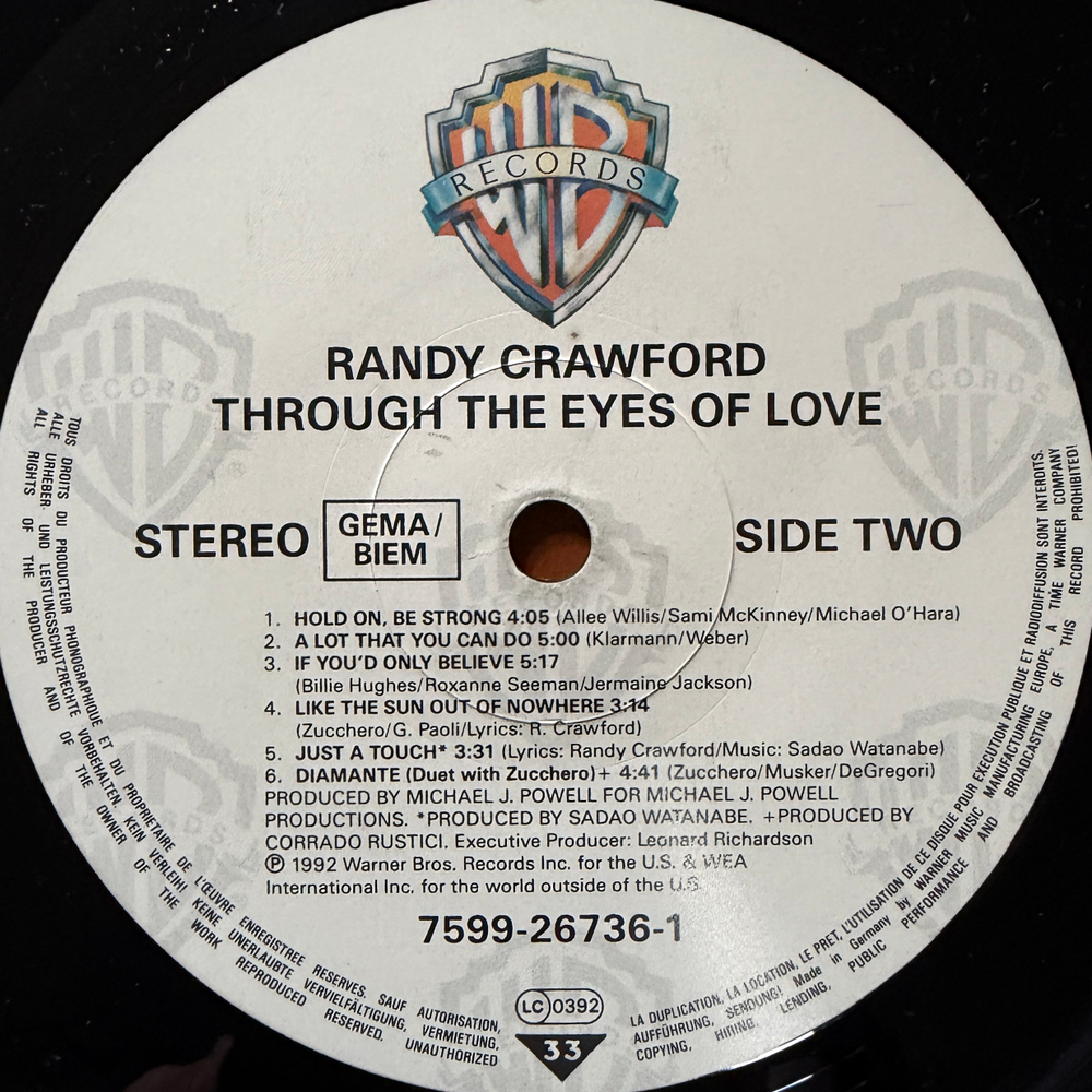 Randy Crawford ‎– Through The Eyes Of Love (Германия 1992г.)