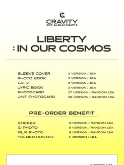 Альбом CRAVITY - LIBERTY : IN OUR COSMOS 1st Album PART.2 RANDOM Version