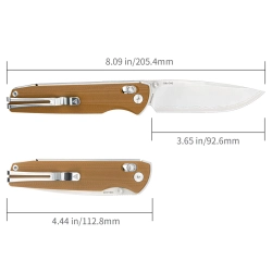 Нож складной SRM 258L-GW2 Terrier Beadblast (140Cr Laminated, Tan G10)