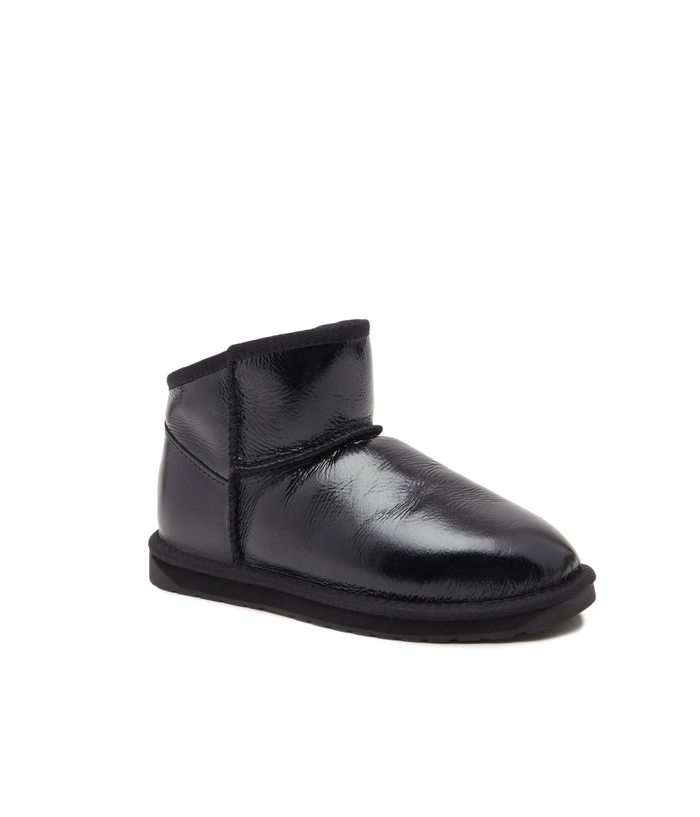 Кожаные угги aarons glossy EMU Australia - черный(W12922)