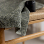 Шерстяная портьерная ткань «Olive Tweed» — натуральная шерсть с мелким твидовым переплетением для штор от пола до потолка
