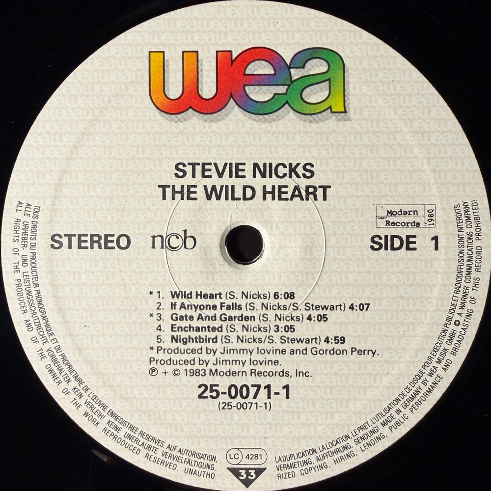 Stevie Nicks - The Wild Heart (Скандинавия 1983г.)