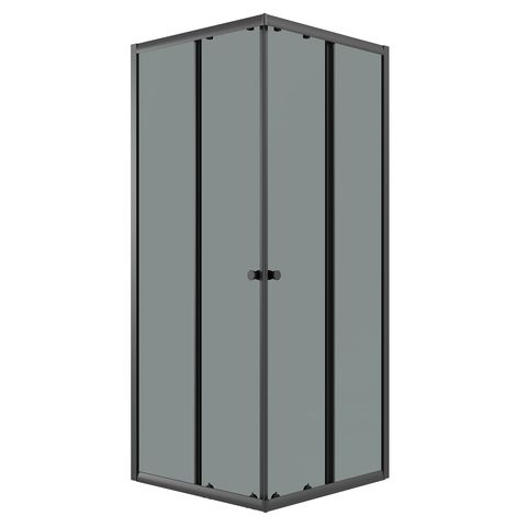 Душевое ограждение Niagara Eco NG-1009-14QT (90х90х190) квадрат,раздвижное,черный,стекло тонированное,1 место