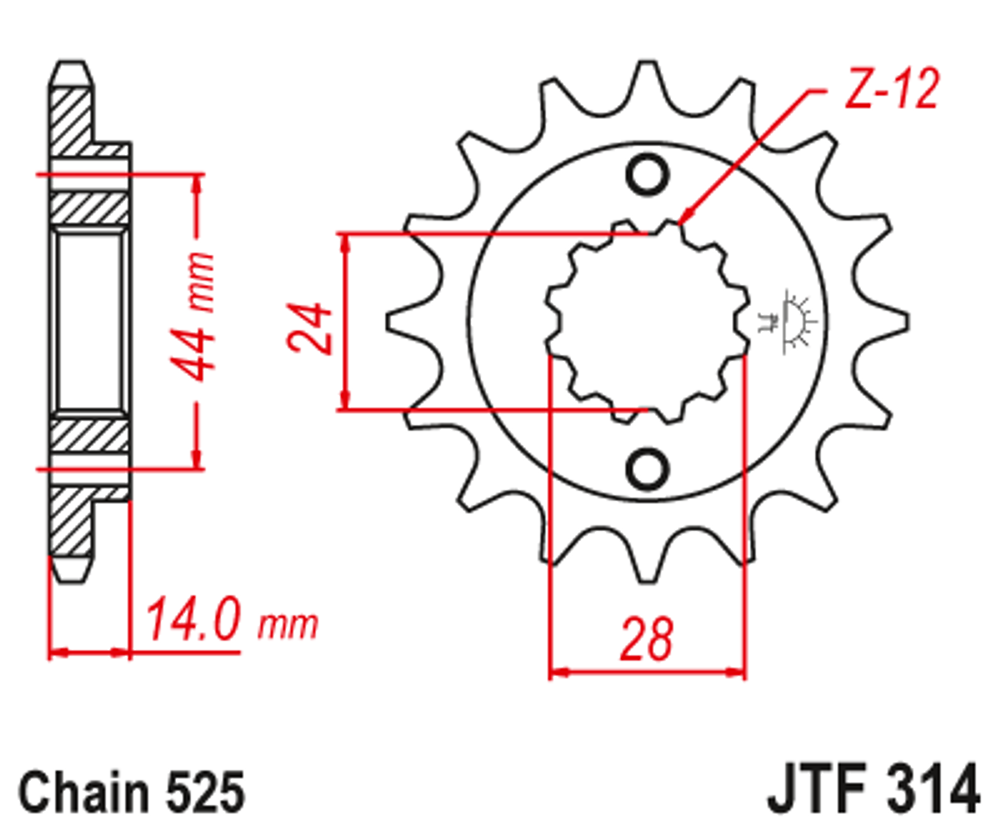 Звезда JTF314.16RB