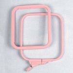 Пяльцы-рамка 11х9.5 см, пластик, розовый, Nurge