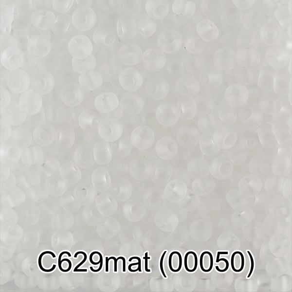 Бисер Gamma 10/0 (2.3 мм), 50 г (10х5 г), C629mat прозрачный мат, 00050, круглый 3
