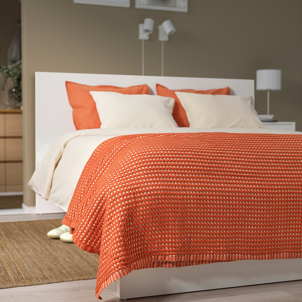 IKEA PELARTUJA  (ИКЕА ПЕЛАРТУЙА)  -  Покрывало - красно-коричневое/бежевое 150x250 см