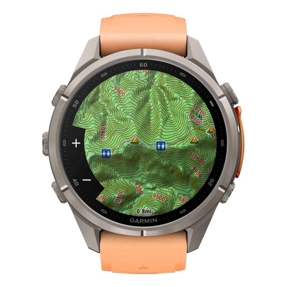 Часы Garmin Fenix 9 Pro — 43 мм AMOLED Titanium Shell Pink / Autumn Orange