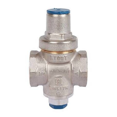 Регулятор давления поршневой STOUT - 3/4" (ВР/ВР, PN16, Tmax 130°C, EPDM, с выходом для манометра)