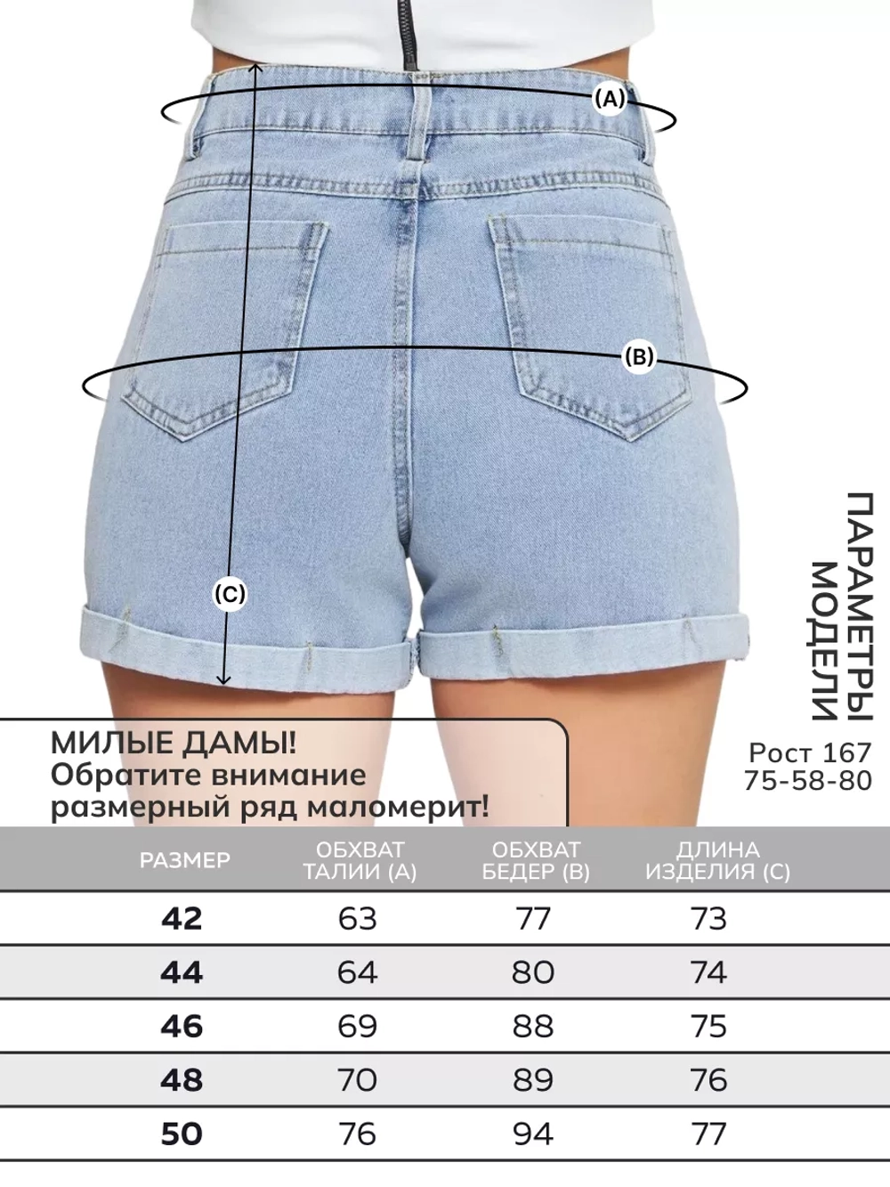 Шорты джинсовые