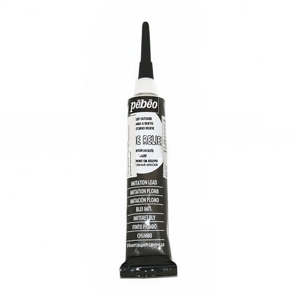Краска рельефная Cerne relief 20 мл, 772000 имитация свинца, Pebeo