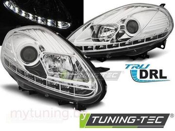 Передние фары Tru DRL для Fiat Punto III Evo (09-12) Chrome