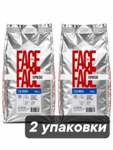 Кофе в зернах Face to Face Espresso Colombia 1 кг x 2 шт