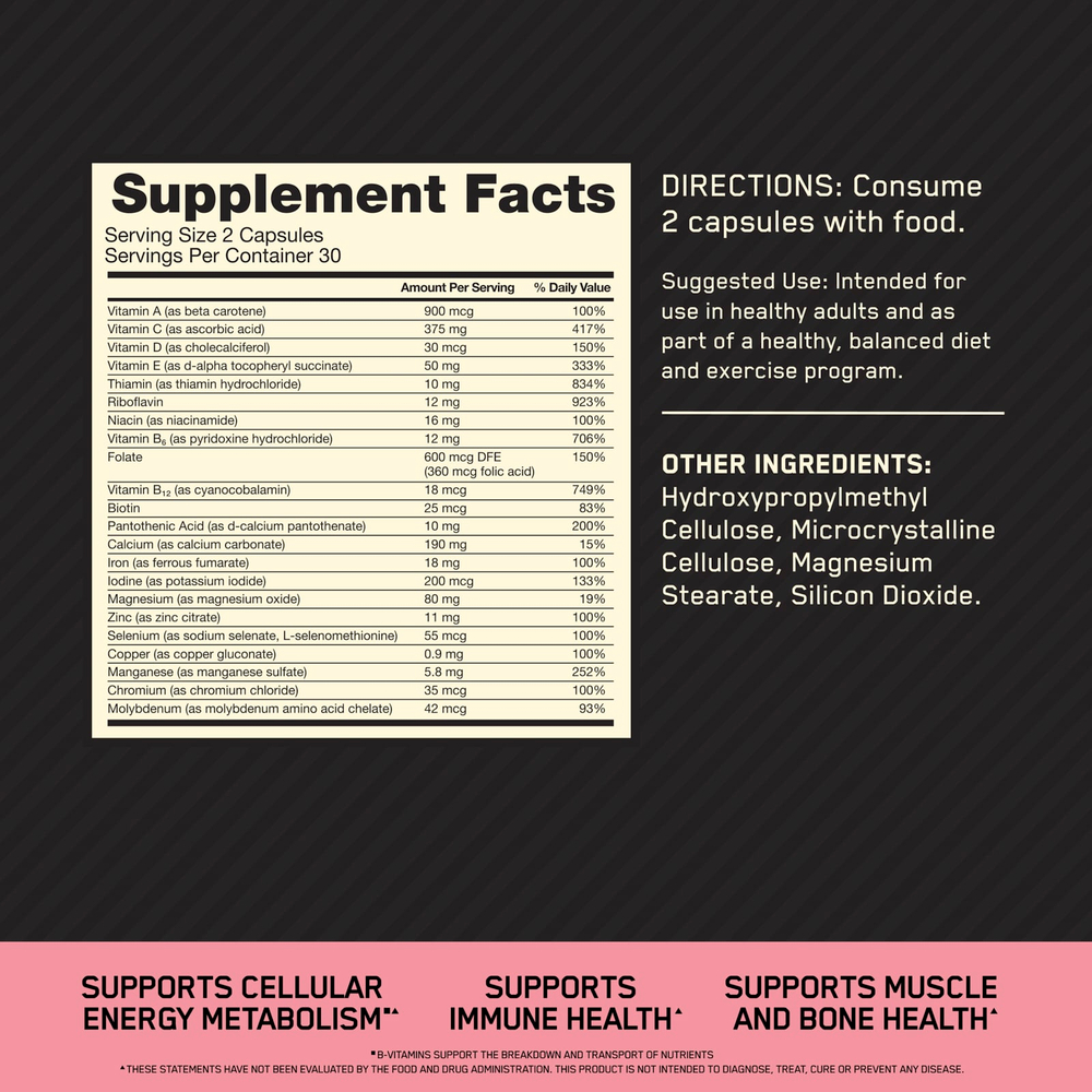 Optimum Nutrition, Opti-Women®, мультивитаминная добавка для активных женщин, 60 капсул
