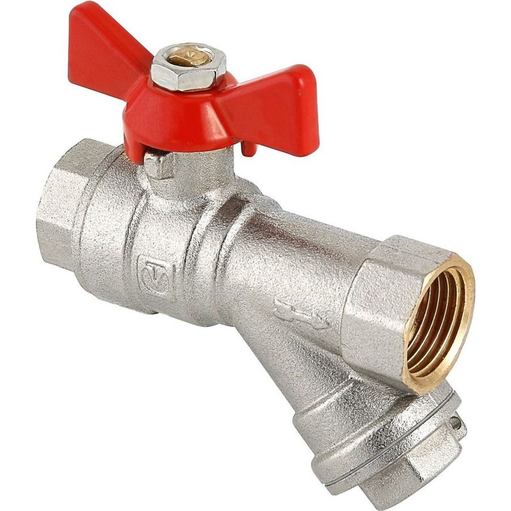 Кран шаровый, с фильтром бабочка VALTEC
