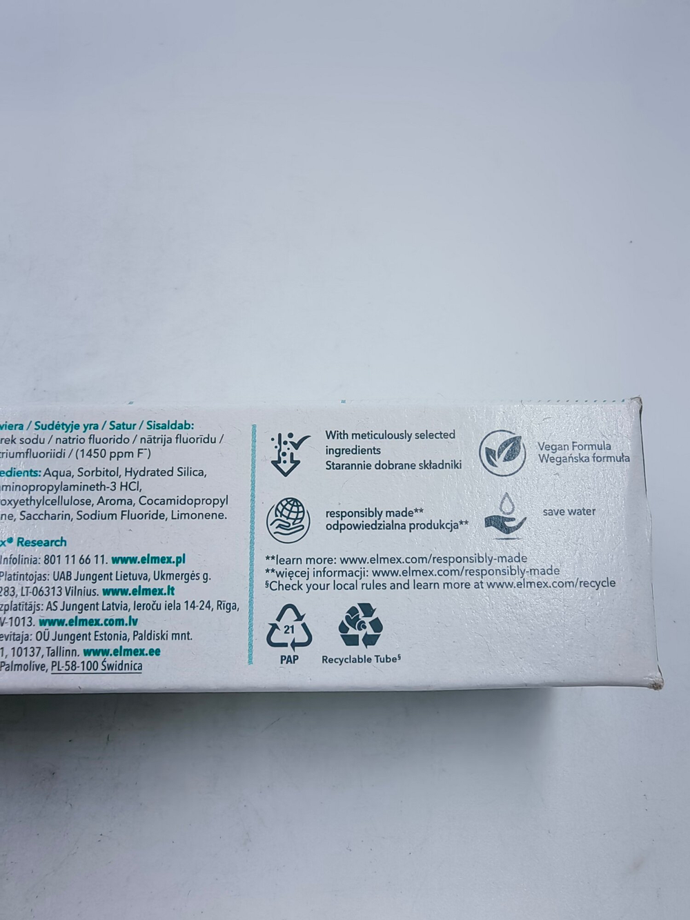 Зубная паста Elmex Sensitive Gentle White Triple Protection тройная защита для чувствительных зубов с фтором, 75 мл