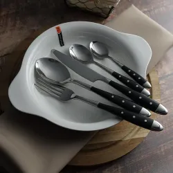 Нож столовый 22,2 см ручка черный пластик Grazia P.L. Proff Cuisine [12]