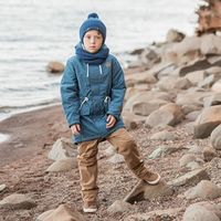 Парка демисезонная на меху "Джинс" подростковая