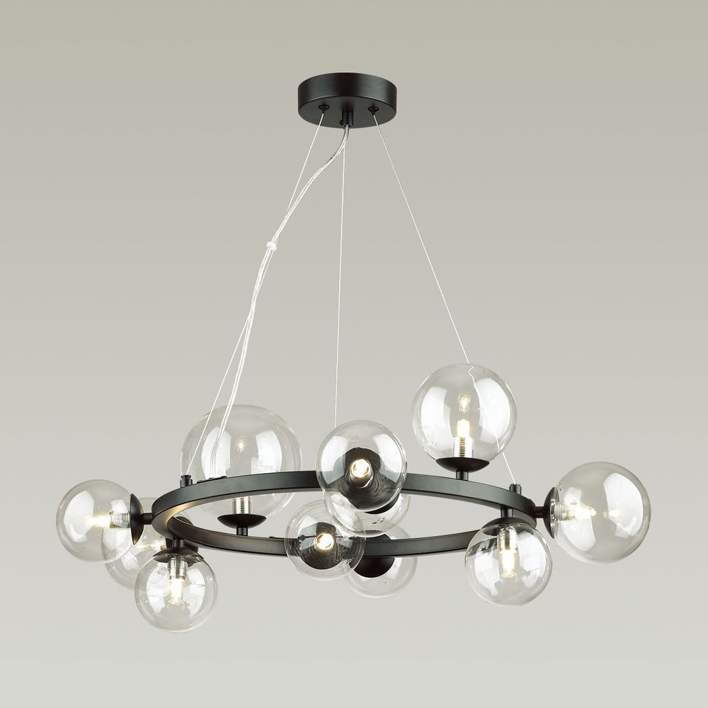 Люстра OMG1075R black/clear