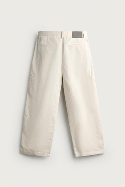 ZARA БРЮКИ RELAXED FIT СО СКЛАДКАМИ, ЭКРЮ
