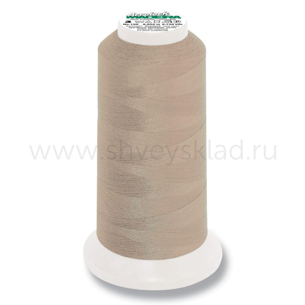 Нитки оверлочные Madeira Aerolock №125, 2500 м, цв. 9490, 9128, 1 катушка