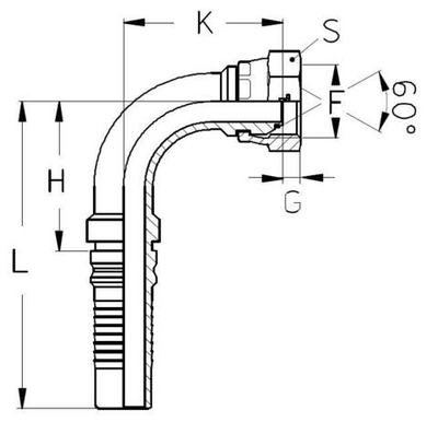 Фитинг DN 38 BSP (Г) 1.1/2 (90) Interlock