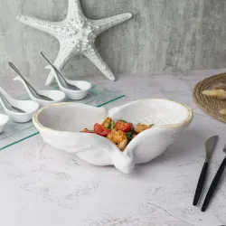 Салатник 325 мл 24,5*16 см h7 см емкость для закусок Gray Shell Frutti di Mare P.L. [1]