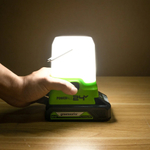 LED-фонарь (светильник) акк. Greenworks G24LA500, 24V, 500 лм, 1хUSB-C, 1xUSB-A, скоба, без АКБ и ЗУ