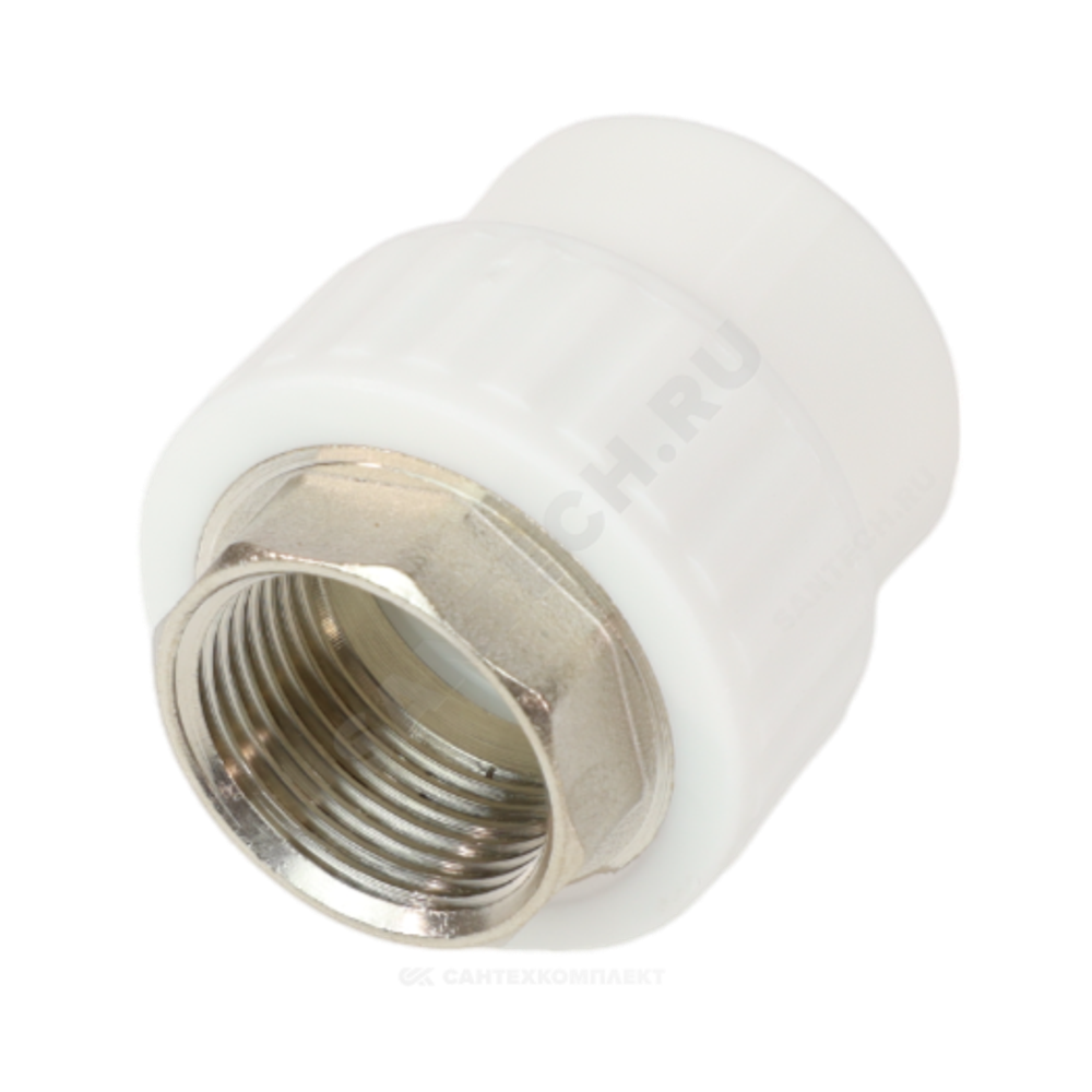 Муфта PP-R комбинированная белая Дн 50х1 1/2" ВР под ключ VALFEX 10134050