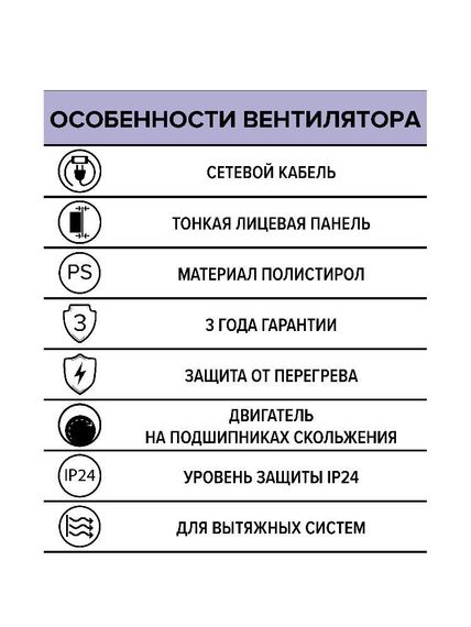 Вентилятор накладной A D125 выключатель с вилкой AURAMAX