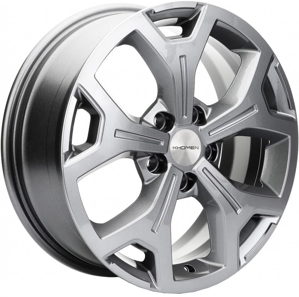 Khomen 1710 7x17 5x114.3 ET 37 Dia 66.5 (grey)