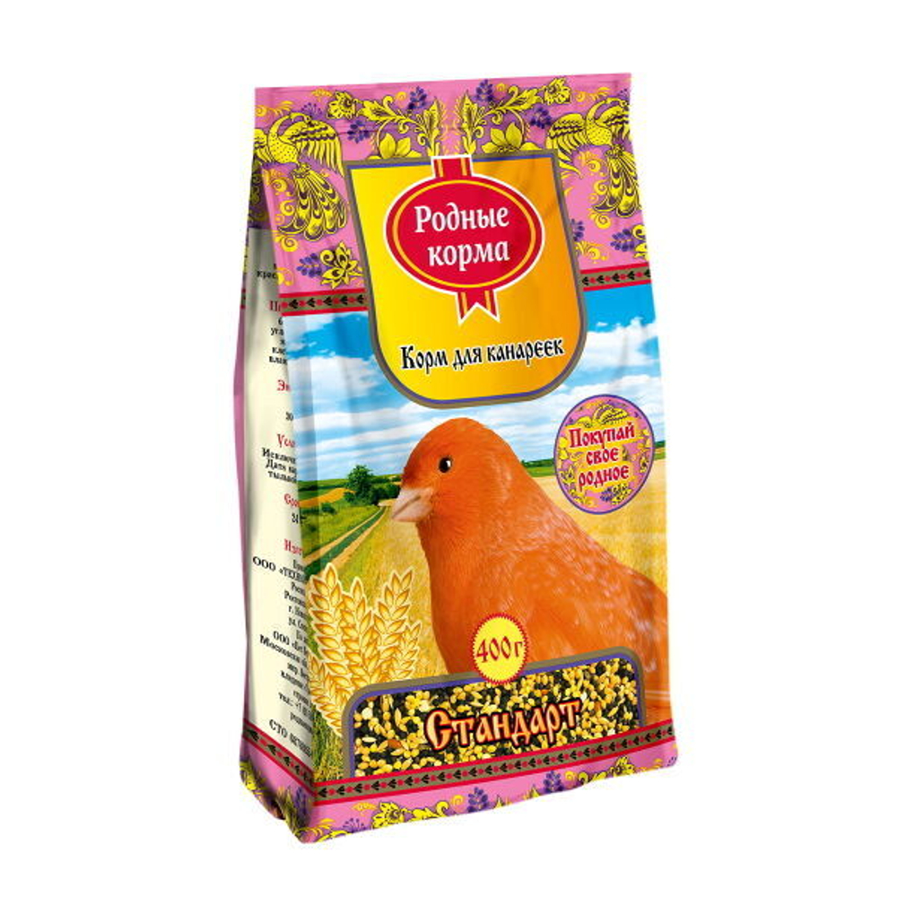 РОДНЫЕ КОРМА Корм для канареек Стандарт, 500 г