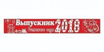 Лента праздничная атласная красная "Выпускник Детского сада" 4094