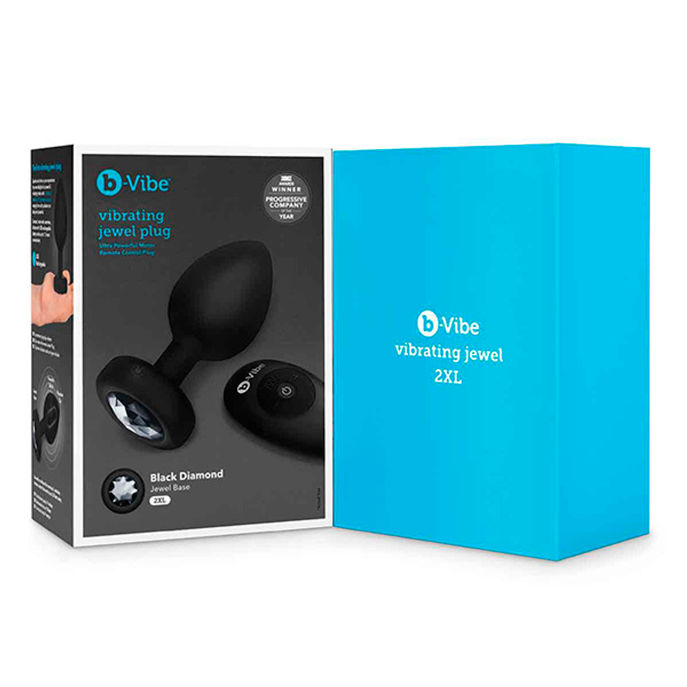 Черная вибрирующая втулка b-Vibe Vibrating Jewel Plug XXL BV-044-BLK