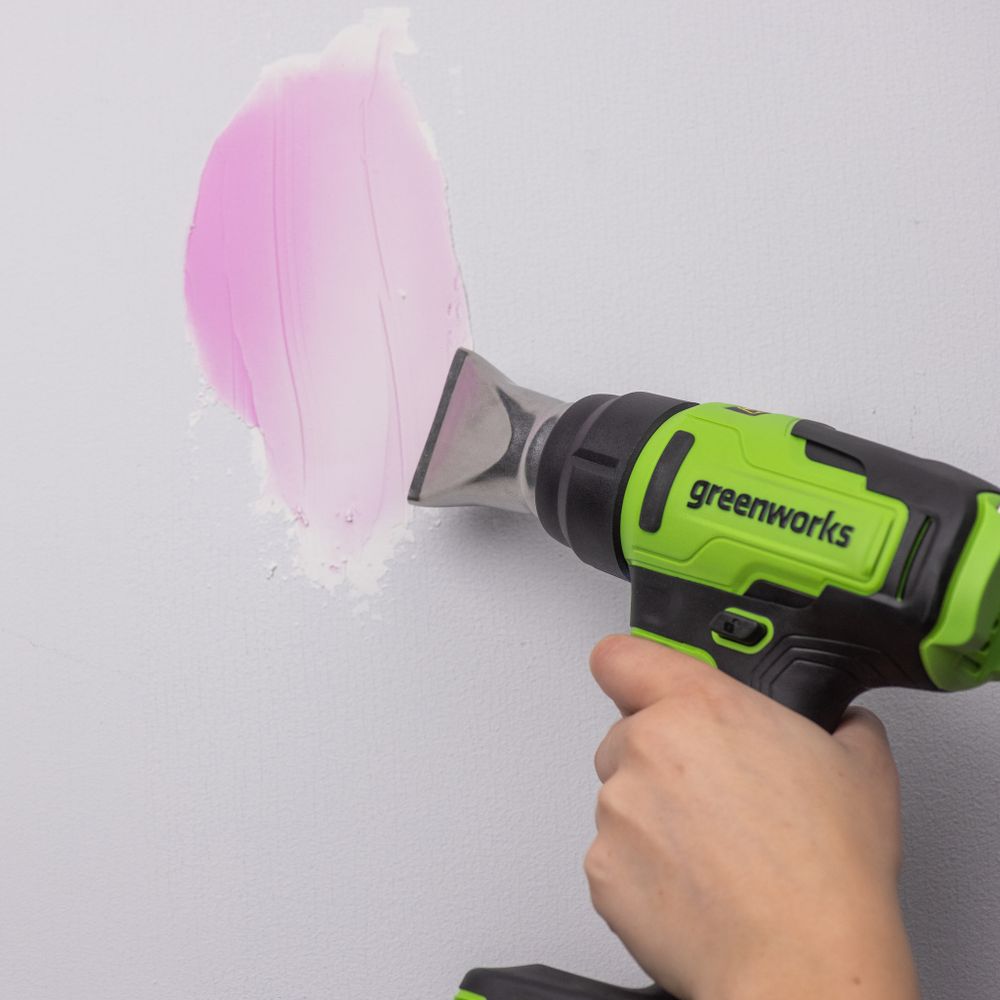 Аккумуляторный строительный фен Greenworks, G24HG, 3400207,24v, без АКБ и ЗУ