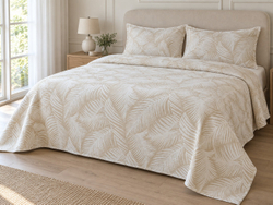 Покрывало Velora Home «Almira» 240×260 см + 2 наволочки 50×70 см, бежевый, хлопок 100%