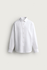 РУБАШКА КЛАССИЧЕСКОГО КРОЯ ИЗ ХЛОПКА И ЛЬНА — ZARA