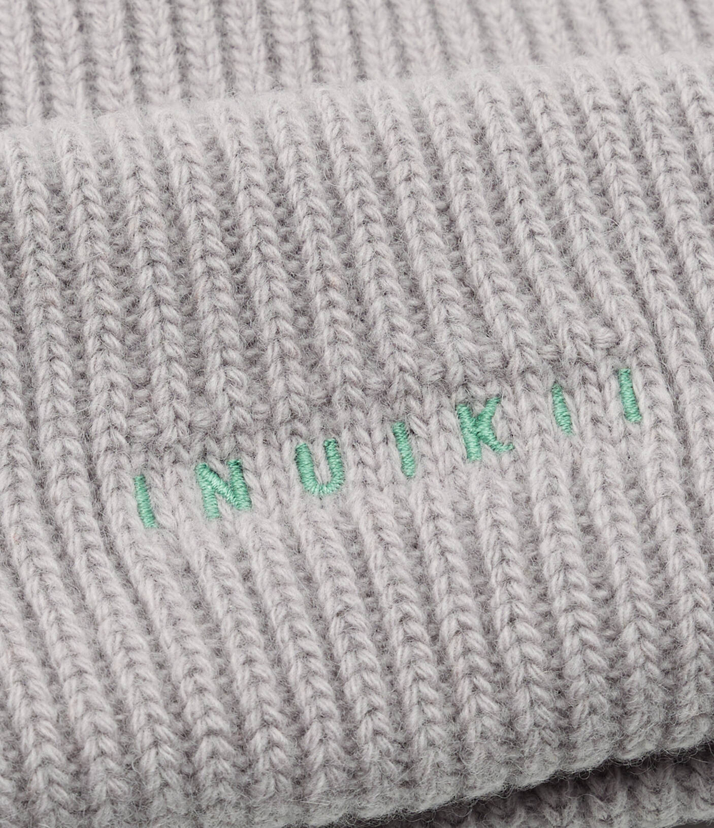 Хлопчатобумажная шапка RIBBED INUIKII - серый(42020-020)